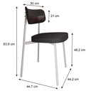 Ver imagem 4 de Cadeira Alloa Fixa com 4 Pés 50 X 44,7 X 83,8 Cm com 4 Unidade