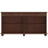 Aparador Buffet para Sala de Jantar 4 Portas 4 Gavetas Rústico Lazuli F06 Café - Lyam Decor - 3