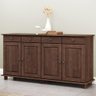 Aparador Buffet para Sala de Jantar 4 Portas 4 Gavetas Rústico Lazuli F06 Café - Lyam Decor - 2