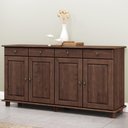 Ver imagem 2 de Aparador Buffet para Sala de Jantar 4 Portas 4 Gavetas Rústico Lazuli F06 Café - Lyam Decor
