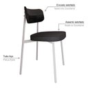 Ver imagem 5 de Cadeira Alloa Fixa com 4 Pés 50 X 44,7 X 83,8 Cm com 4 Unidade