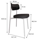 Ver imagem 4 de Cadeira Alloa Fixa com 4 Pés 50 X 44,7 X 83,8 Cm com 4 Unidade