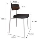 Ver imagem 4 de Cadeira Alloa Fixa com 4 Pés 50 X 44,7 X 83,8 Cm com 4 Unidade
