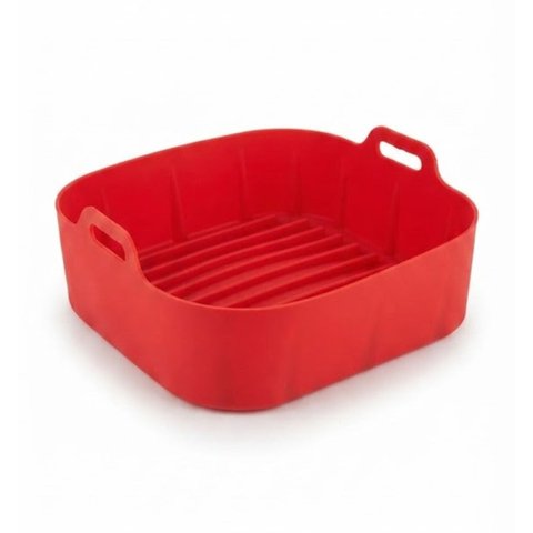 Forma de Silicone Quadrada com Alças para Air Fryer 16cm