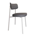 Ver imagem 6 de Cadeira Alloa Fixa com 4 Pés 50 x 44,7 x 83,8 cm com 6 Unidades Cinza