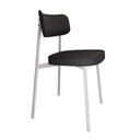 Ver imagem 6 de Cadeira Alloa Fixa com 4 Pés 50 x 44,7 x 83,8 cm com 6 Unidades Preto