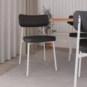 Ver imagem 3 de Cadeira Alloa Fixa com 4 Pés 50 x 44,7 x 83,8 cm com 6 Unidades Preto