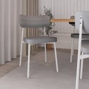 Ver imagem 3 de Cadeira Alloa Fixa com 4 Pés 50 x 44,7 x 83,8 cm com 1 Unidade Cinza