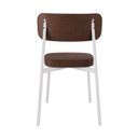 Ver imagem 2 de Cadeira Alloa Fixa com 4 Pés 50 x 44,7 x 83,8 cm com 6 Unidades Marrom/Whisky