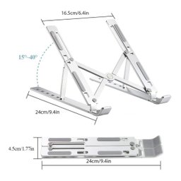 Suporte para Notebook Alumínio Ajustável Dobrável - 5
