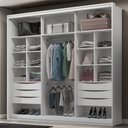 Ver imagem 4 de Guarda Roupa Casal 2 Portas MDF Ripado com Espelho 2,42m Imperium Belmax