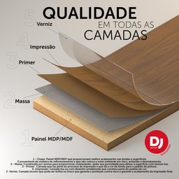 Rack para Tv até 50 Polegadas 1 Porta Dj Móveis Eric Freijó Off White - 10