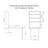 Mesa Dobrável Retrátil de Parede com Prateleiras:branco - 5
