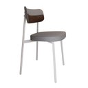 Ver imagem 6 de Cadeira Alloa Fixa com 4 Pés 50 x 44,7 x 83,8 cm com 6 Unidade Cinza/Whisky
