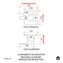 Ver imagem 7 de Acabamento de Misturador Monocomando Redondo para Banheiro Guaporé - Pingoo.casa - Preto