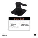 Ver imagem 2 de Acabamento de Misturador Monocomando Redondo para Banheiro Guaporé - Pingoo.casa - Preto