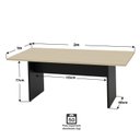 Ver imagem 3 de Conjunto 2 Peças com Mesa Reunião 6 Lugares e Armário Baixo Credenza Office