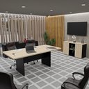 Ver imagem 2 de Conjunto 2 Peças com Mesa Reunião 6 Lugares e Armário Baixo Credenza Office