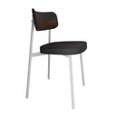 Ver imagem 6 de Cadeira Alloa Fixa com 4 Pés 50 x 44,7 x 83,8 cm com 6 Unidades Preto/Whisky