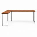 Ver imagem 1 de Mesa Pérola em L para Escritório e Home Office Preto/Imbuia 130x110cm