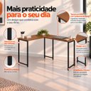 Ver imagem 6 de Mesa Pérola em L para Escritório e Home Office Preto/Imbuia 130x110cm
