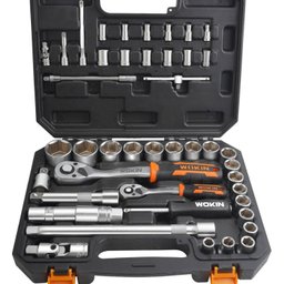 Conjunto de Ferramentas Soquetes 1/4” e 1/2” DE 45 Peças Wokin Tools - 1