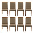 Ver imagem 1 de Kit 8 Cadeiras Decorativas Sala de Jantar Luxo Sueli Facto Fendi - Mozzelar