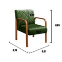 Ver imagem 3 de Poltrona Cadeira Decorativa Sala, Recepção Lara Verde