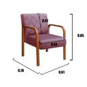 Ver imagem 3 de Poltrona Cadeira Decorativa Sala, Recepção Lara Roxo