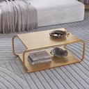 Ver imagem 1 de Mesa de Centro Orgânica 80cm com Pé Metal 100% BP Luna