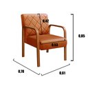 Ver imagem 3 de Poltrona Cadeira Decorativa Sala, Recepção Lara Laranja Terracota