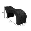 Ver imagem 3 de Maca Estética Estofada Reclinável Ergonômica Veludo Sabrina Cor:preto