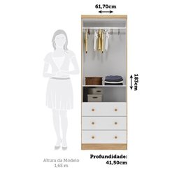 Quarto de Bebê Completo com Berço Americano Guarda Roupa Cômoda 100% Mdf Teka Espresso Móveis - 3