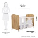 Ver imagem 5 de Quarto de Bebê Berço Americano Guarda-Roupa e Cômoda MDF Teka Espresso Móveis Branco Brilho/Amêndoa