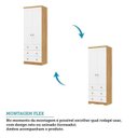Ver imagem 6 de Quarto de Bebê Berço Americano Guarda-Roupa e Cômoda MDF Teka Espresso Móveis Branco Brilho/Amêndoa