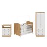 Quarto de Bebê Completo com Berço Americano Guarda Roupa Cômoda 100% Mdf Teka Espresso Móveis - 2