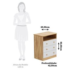 Quarto de Bebê Completo com Berço Americano Guarda Roupa Cômoda 100% Mdf Teka Espresso Móveis - 4