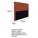 Ver imagem 5 de Cabeceira King Marseille P02 195 Cm Suede Terracota