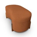 Ver imagem 4 de Puff Orgânico Curvo Pé de Madeira Decorativo para Sala Confortável e Reforçado Bouclé