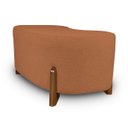 Ver imagem 2 de Puff Orgânico Curvo Pé de Madeira Decorativo para Sala Confortável e Reforçado Bouclé