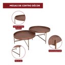 Ver imagem 6 de Kit 2 Mesas de Centro em Couro Décor Patrimar Móveis Cores:whisky