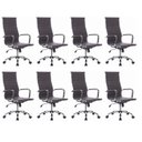 Ver imagem 1 de Kit 8 Cadeiras para Escritório Presidente Esteirinha Corino Office Preto