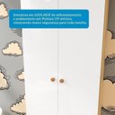 Ver imagem 7 de Quarto Infantil com Guarda-Roupa 2 Portas 3 Gavetas e Cômoda 3 Gavetas Teka Espresso Móveis Bege/Branco Brilho/Amêndoa