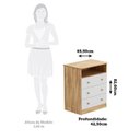 Ver imagem 4 de Quarto Infantil com Guarda-roupa 2 Portas 3 Gavetas e Cômoda 3 Gavetas Teka Espresso Móveis