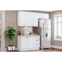 Ver imagem 1 de Kit Cozinha Modulada 4 Peças Americana (2aéreos+1balcão+1complemento) Cz148 Branco - Henn