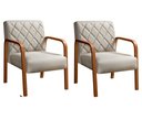 Ver imagem 2 de Kit 2 Poltronas Cadeira Decorativa Sala, Recepção Lara Bege