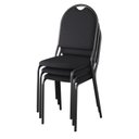 Ver imagem 2 de Kit 6 Cadeiras para Escritório Auditório Hotel Fixa Empilhável