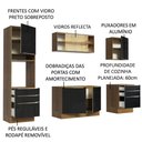 Ver imagem 5 de Armário de Cozinha Completa 240cm Rustic/Preto Lux Madesa 02