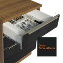Ver mais imagens de Armário de Cozinha Completa 240cm Rustic/Preto Lux Madesa 02