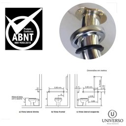 Barra / Alça de Apoio 30cm Inox para Idosos ou Deficientes - 6